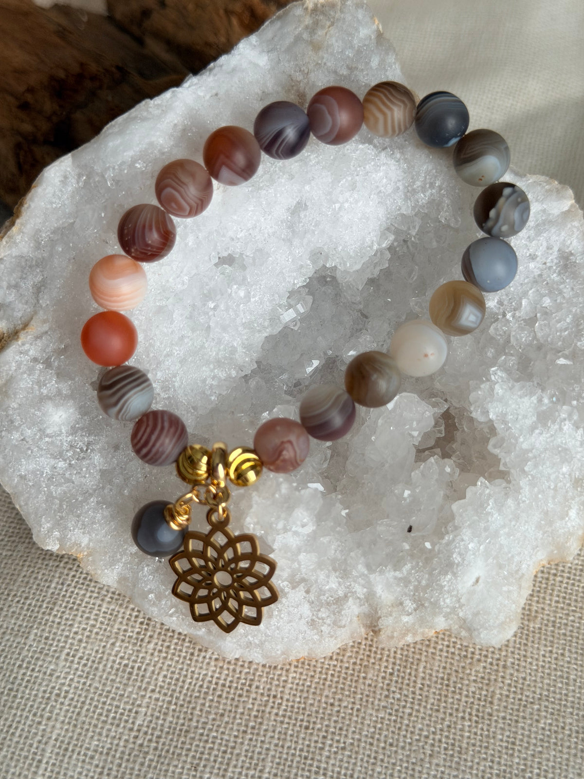 Armband met Botswana-agaat