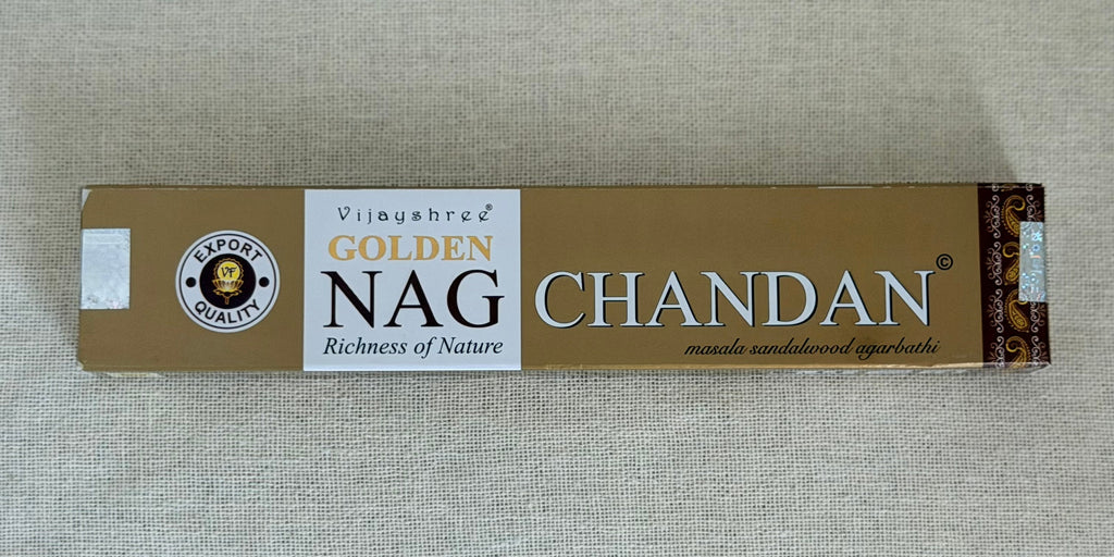 Chandan: Golden Nag Chandan sandelhout wierookstokjes 15g – Vijayshree