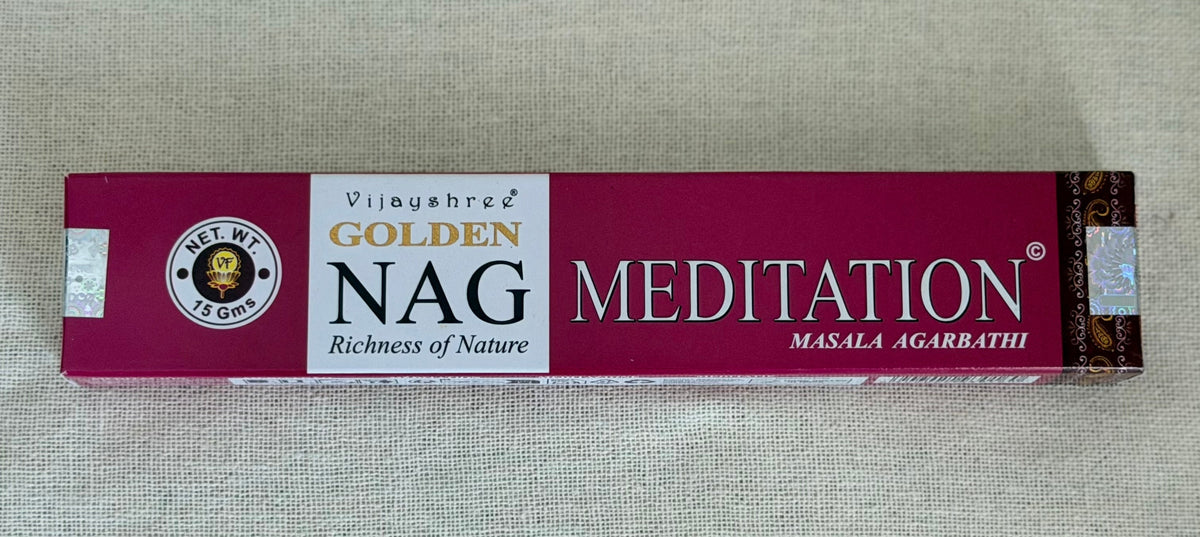 Meditation: Golden Nag Meditation wierookstokjes 15g – Vijayshree Masala Agarbathi