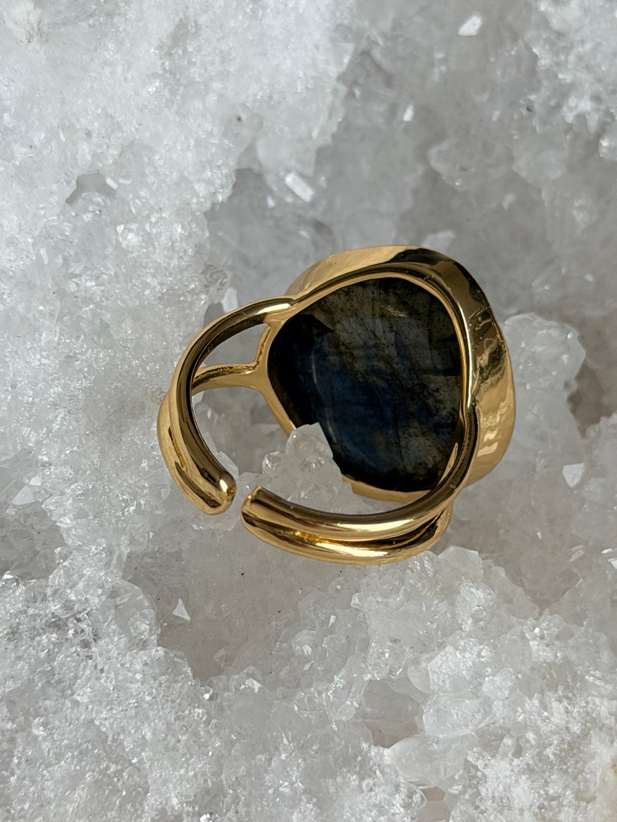 Elegantie-ring met labradoriet