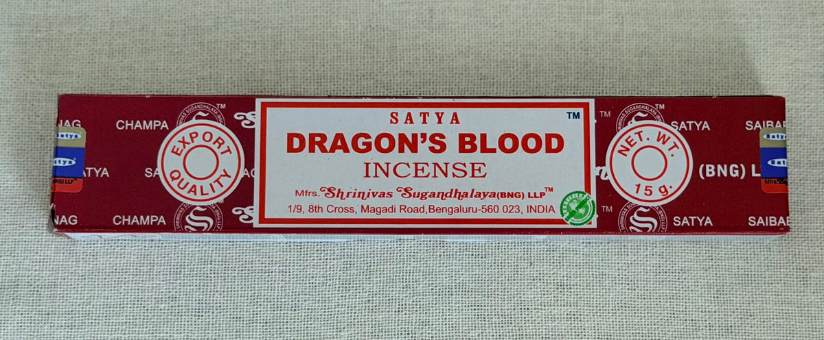 Satya wierookstokjes, productverpakking van 15 gram Dragon's Blood