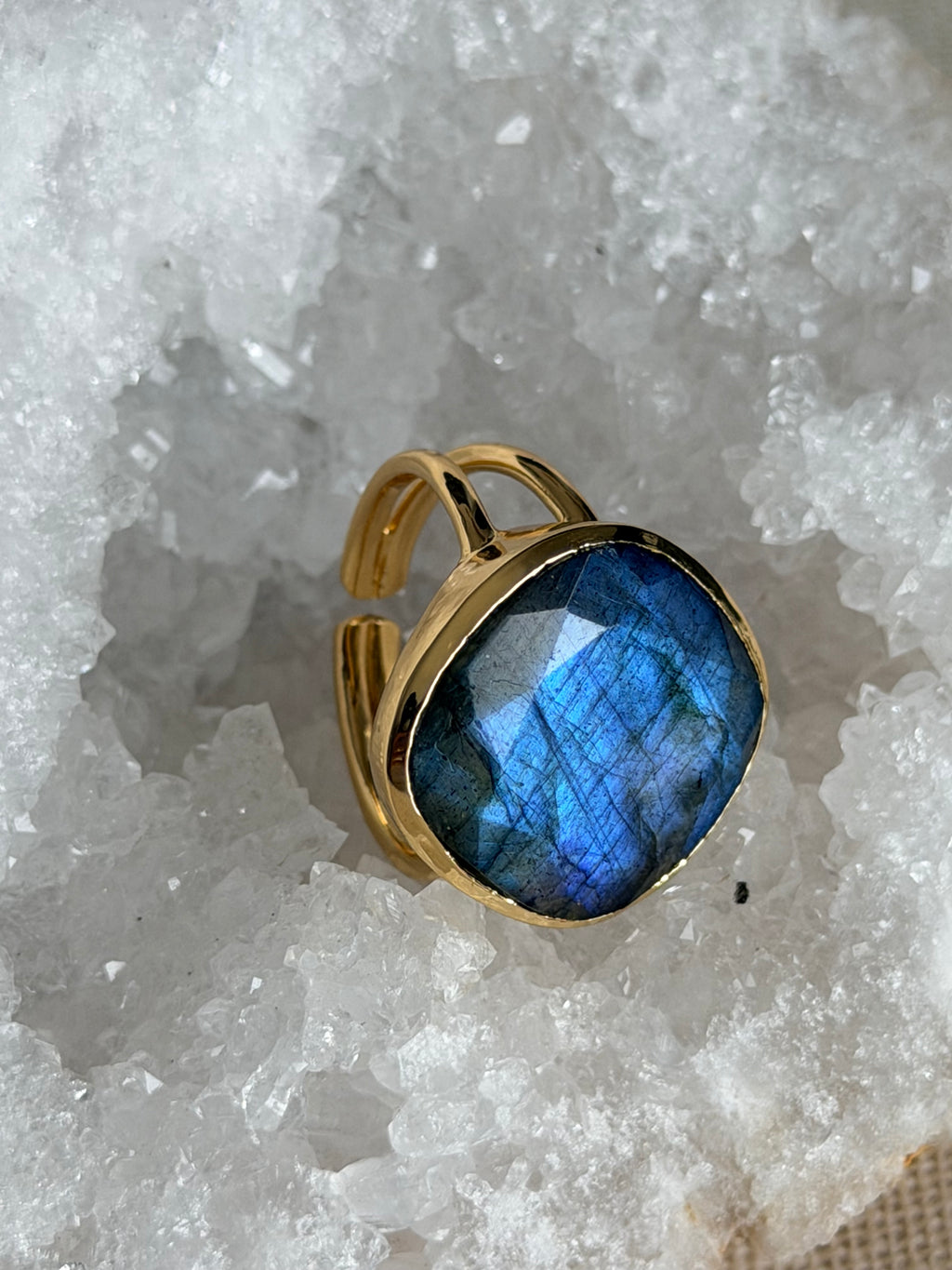 Elegantie-ring met labradoriet