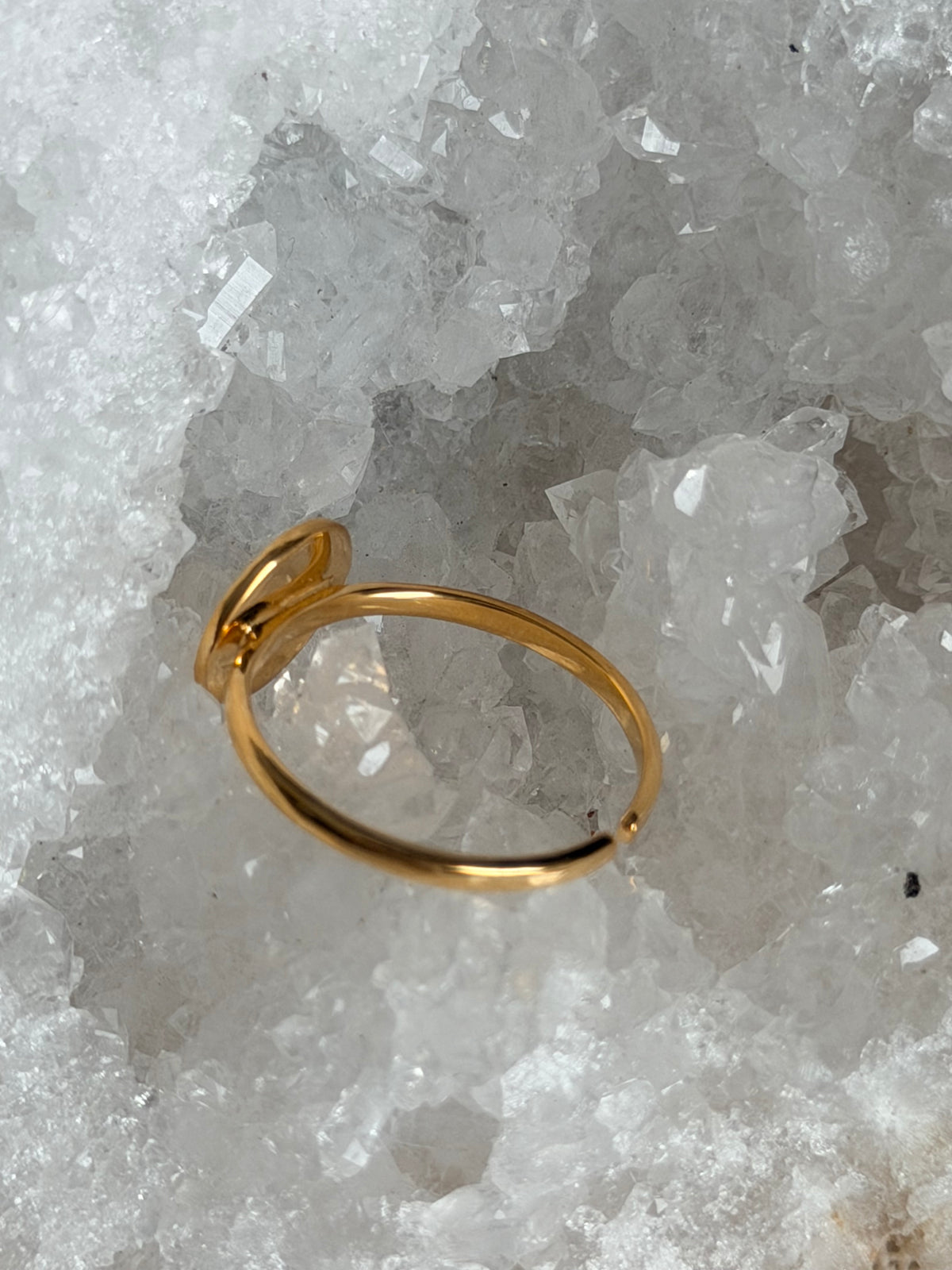 RAVI-ring met granaat en zonnesymbool