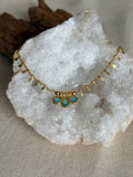 Dala-ketting met natuurlijke blauwe topaas