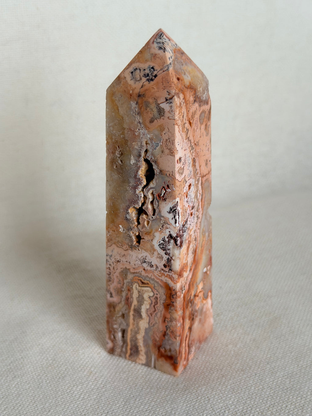Roze Chalcedoon punt