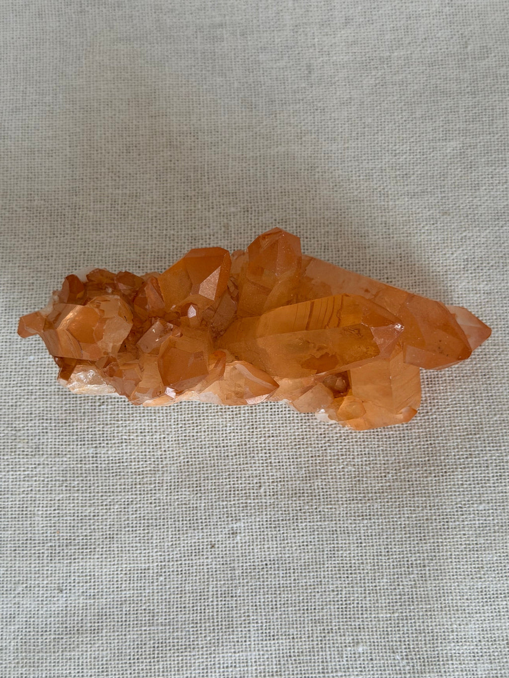 Tangerine Kwarts Cluster uit Brazilië – Uniek exemplaar