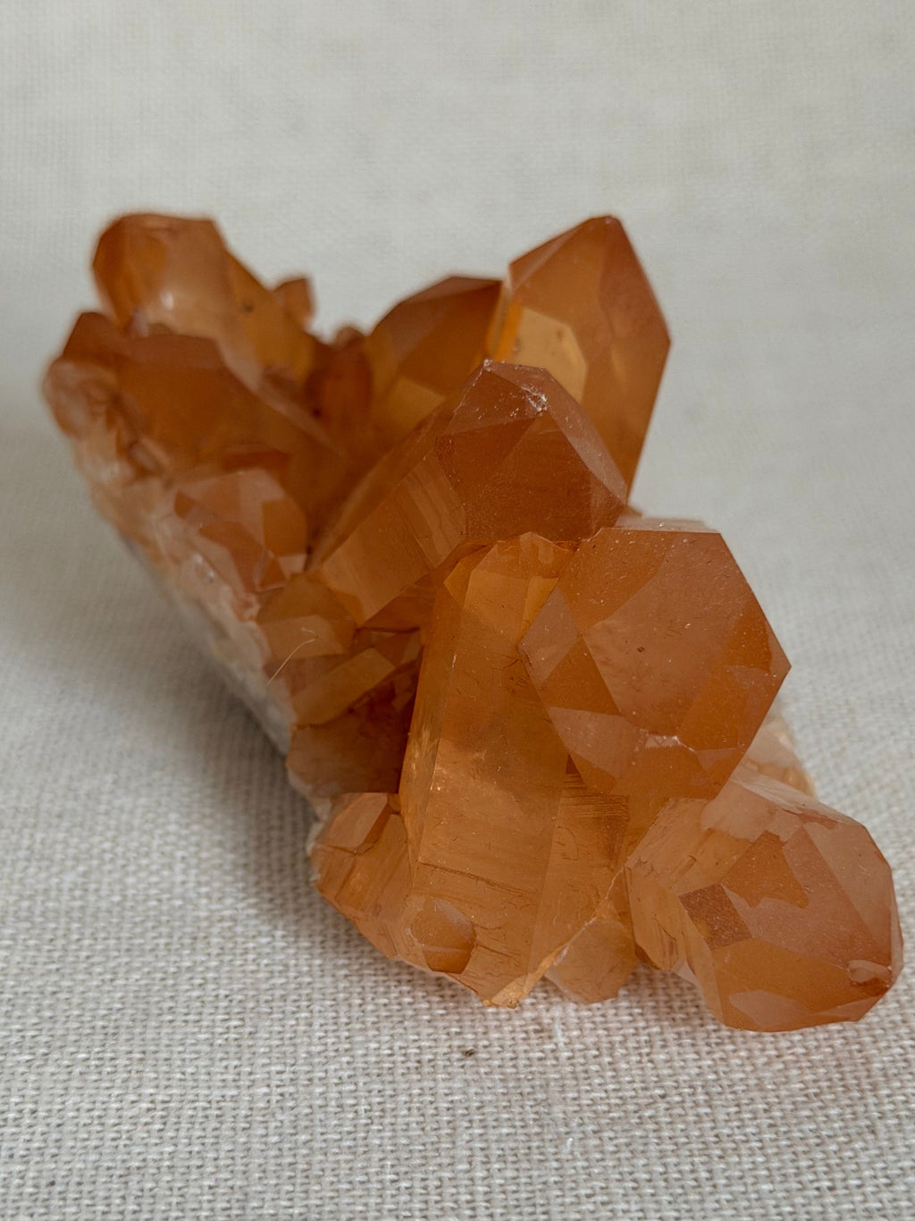 Tangerine Kwarts Cluster uit Brazilië – Uniek exemplaar