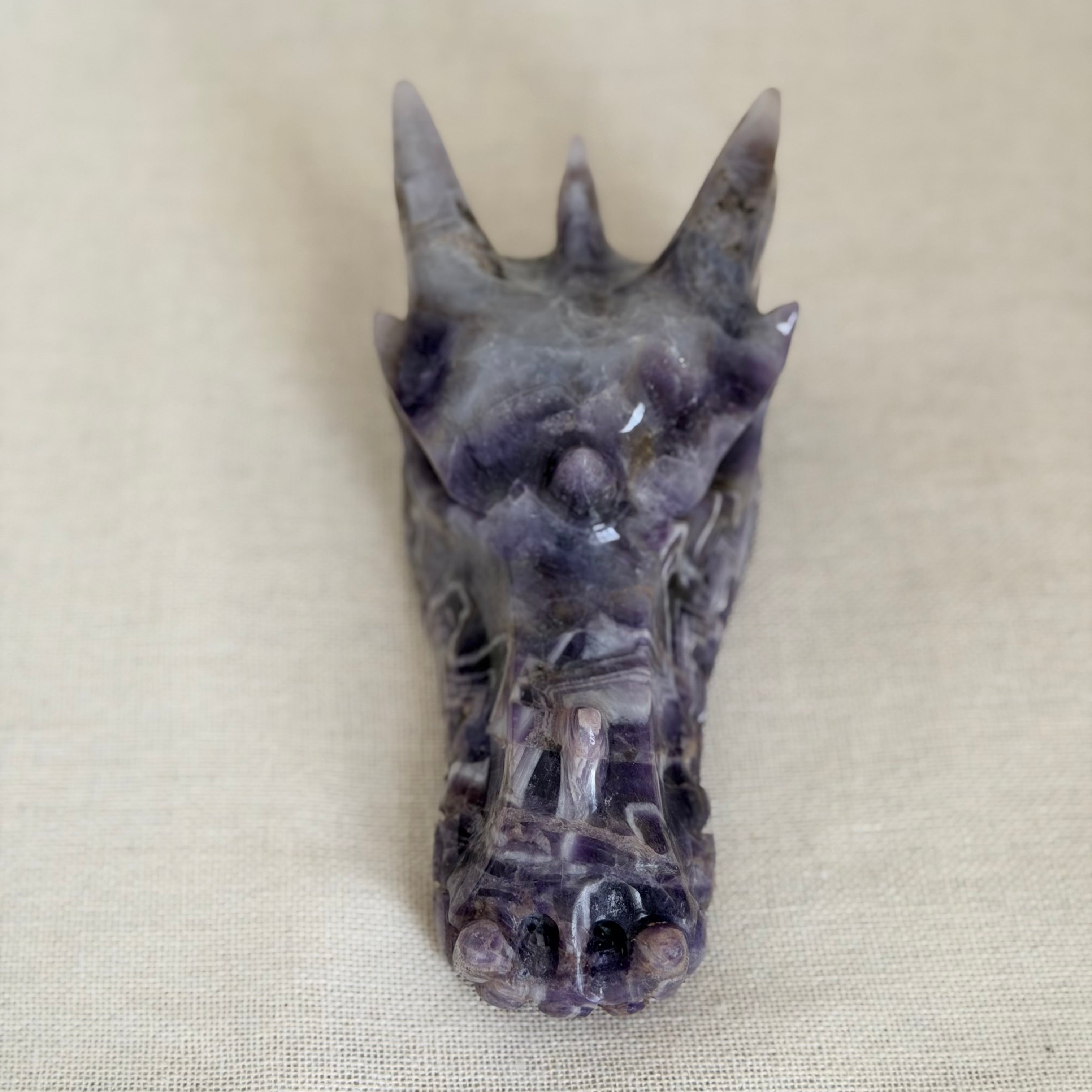 Chevron Droomamethist Drakenkop – Uniek exemplaar